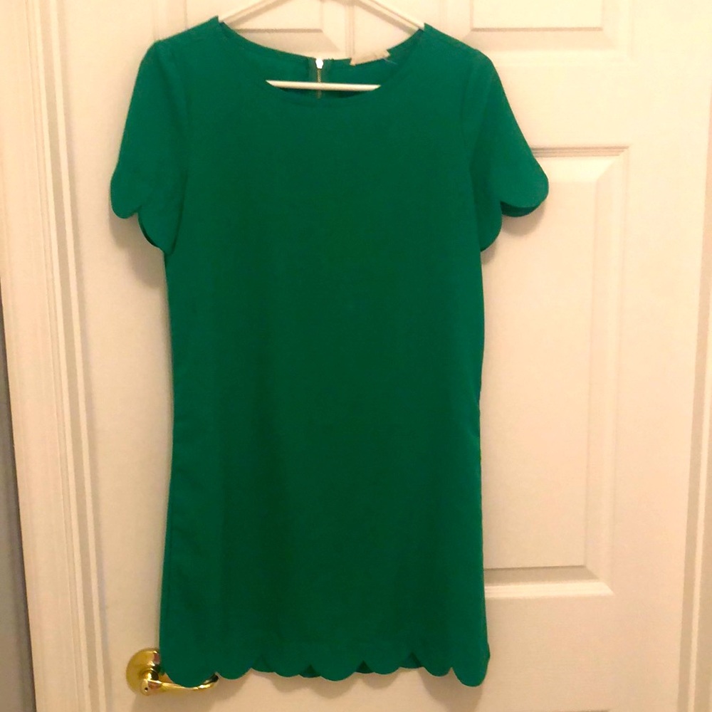 Green Scalloped Dress